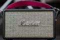 Marshall classic bluetooth speaker closeup