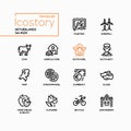 Netherlands - modern line design style icons set Royalty Free Stock Photo