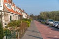 Netherlands, North Holland, Beverwijk, 08 April, 2019: Beautiful street with private houses