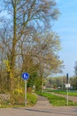 Netherlands, North Holland, Beverwijk, 08 April, 2019: Roads for pedestrians and cyclists