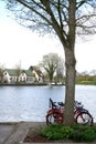 Bike parked at Canal in purmerend