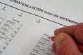 Netherlands, November 2023. Elections for the Dutch parliament. List of candidates. Royalty Free Stock Photo