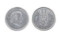 Netherlands one Guilder coin dated 1978 Royalty Free Stock Photo