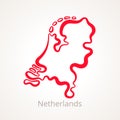 Netherlands - Outline Map