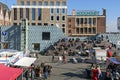 Market day and sunning on Grote Markt in Groningen