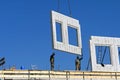 Workers at work in the Dutch construction industry Royalty Free Stock Photo