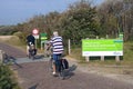 Recreation in the nature reserve in Dutch dunes