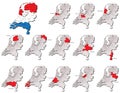 Netherlands provinces maps Royalty Free Stock Photo