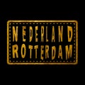 Netherlands Rotterdam Seal Map Design Royalty Free Stock Photo