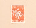 THE NETHERLANDS 1960: A stamp printed in the Netherlands shows children playing, circa 1960