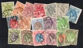Netherlands stamps of Queen Wilhelmina Royalty Free Stock Photo