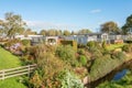 Trailer homes on a campsite in Terherne, netherlands Royalty Free Stock Photo