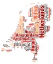 Netherlands top travel destinations word cloud