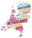 Netherlands top travel destinations word cloud