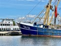 Docked fishing boat UK33 in the port of Urk.