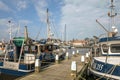 Docked fishing boats in the port of Urk.