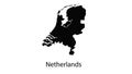 Netherlands vector map. Globe-like world map icon. Motion vector animation