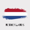 Netherlands watercolor vector national country flag icon