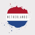 Netherlands watercolor vector national country flag icon
