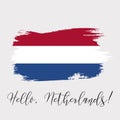 Netherlands watercolor vector national country flag icon