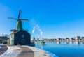 The Netherlands in winter. Winter Dutch village Royalty Free Stock Photo