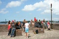 Tourism in the harbor of Veere