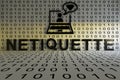 NETIQUETTE concept text sunlight 3D Royalty Free Stock Photo