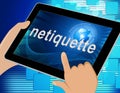 Netiquette Polite Digital Behavoir Or Web Etiquette - 3d Illustration