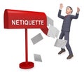 Netiquette Polite Online Behavoir Or Web Etiquette - 3d Illustration