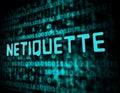 Netiquette Polite Online Behavoir Or Web Etiquette - 3d Illustration