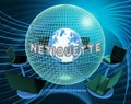 Netiquette Polite Online Conduct Or Web Etiquette - 3d Illustration