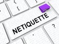 Netiquette Polite Online Decorum Or Web Etiquette - 3d Illustration