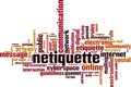 Netiquette word cloud Royalty Free Stock Photo