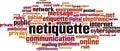 Netiquette word cloud Royalty Free Stock Photo