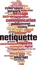 Netiquette word cloud Royalty Free Stock Photo