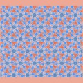 Netrivail abstract floral geometric pattern, background, vector seamless Royalty Free Stock Photo