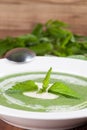 Nettle cream soup with sour cream