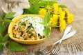 Nettle salad with cabbage