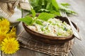 Nettle salad with cabbage