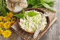 Nettle salad with cabbage