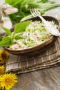 Nettle salad with cabbage