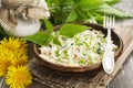 Nettle salad with cabbage Royalty Free Stock Photo