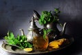Nettle tea with ginger and honey Royalty Free Stock Photo