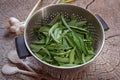 Nettles in a colander