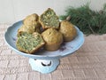 Nettles green muffins, cakes