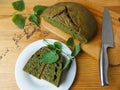 Nettles green round bread, weed dough Royalty Free Stock Photo