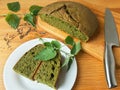 Nettles green round bread, weed dough