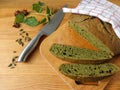 Nettles green round bread, weed dough Royalty Free Stock Photo