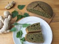 Nettles green round bread, weed dough Royalty Free Stock Photo