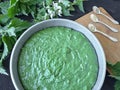 Nettles pies, cooking from green dough, pastry